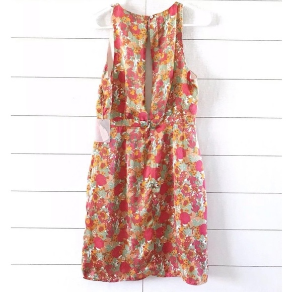 Forever 21 Pink Orange Floral Sleeveless Dress - Picture 5 of 8